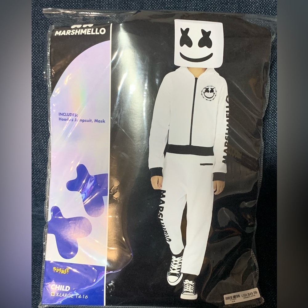 Marshmello Kids Costume with Mask